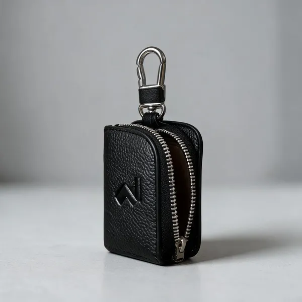 Black_Genuine_Leather_Zipper_Key_Holder_For_Everyday_Use