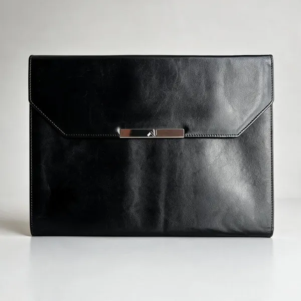 Black_Vegan_Leather_Envelope_Clutch_For_Women