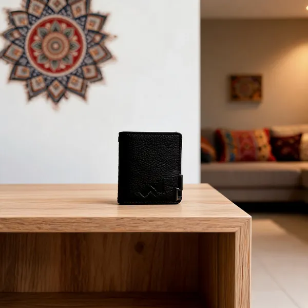 Black_Genuine_Leather_Bi-Fold_Card_Wallet_For_Men