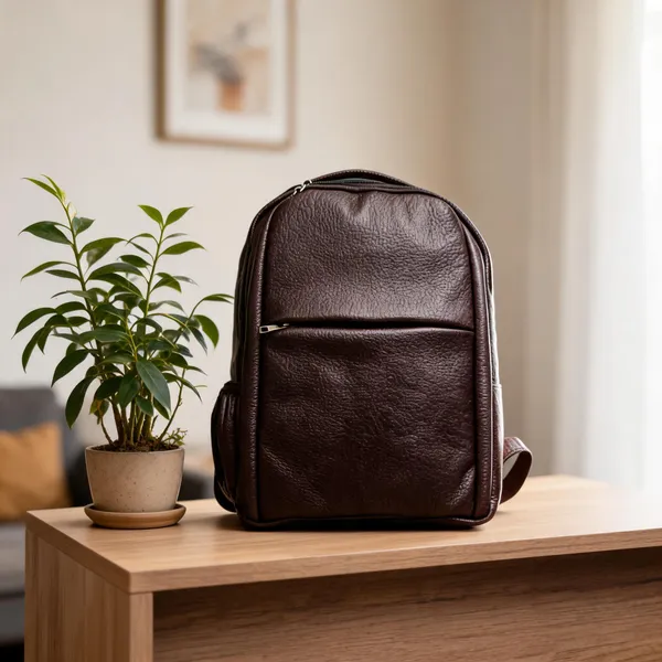 Brown_Genuine_Leather_Casual_Backpack_For_Men