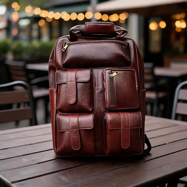Brown_Genuine_Leather_Casual_Backpack_For_Men
