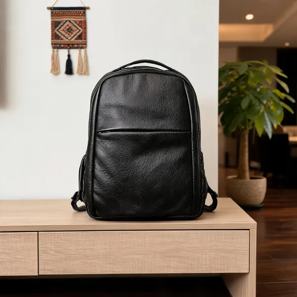 Black_Genuine_Leather_Casual_Backpack_For_Men