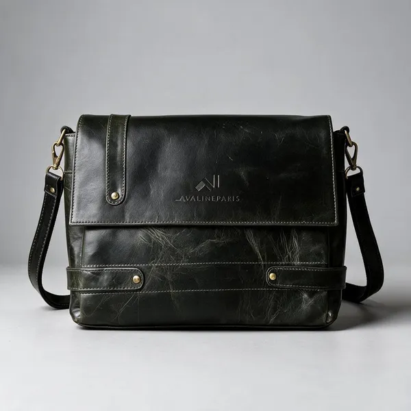 Green_Genuine_Leather_Messenger_Bag_For_Men