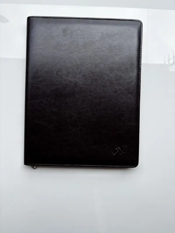 Black_Vegan_Leather_Zippered_Document_Portfolio_For_Office