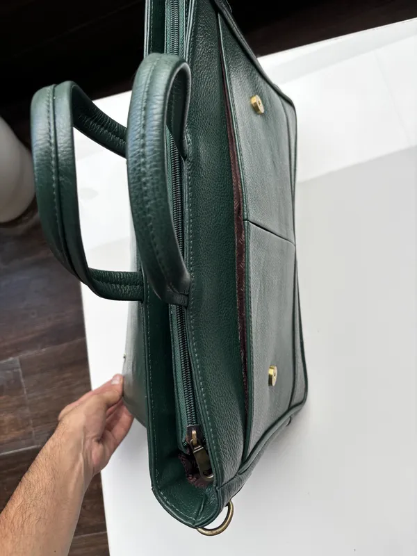 Dark_Green_Genuine_Leather_Structured_Handbag_For_Women
