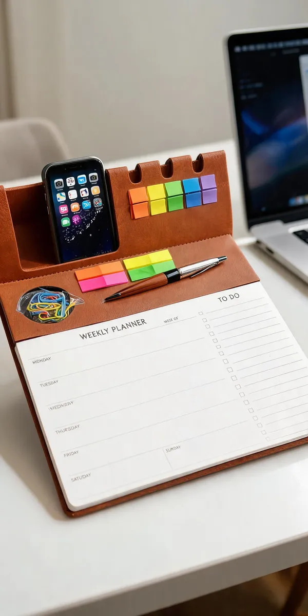 Brown_Vegan_Leather_Desk_Organiser_Notepad
