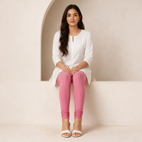Pink_Cotton_Lycra_Churidar_Leggings_For_Women