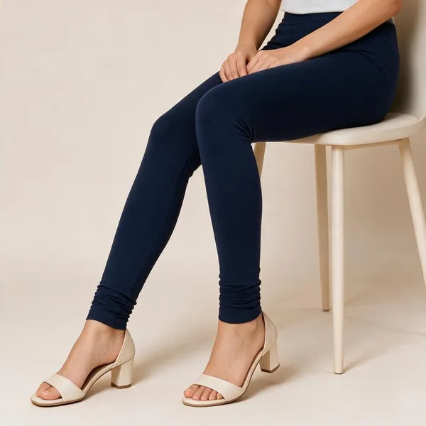 Navy_Blue_Cotton_Lycra_Churidar_Leggings_For_Women