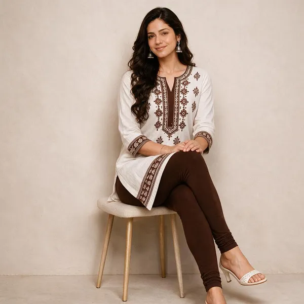 Coffee_Cotton_Lycra_Churidar_Leggings_For_Women
