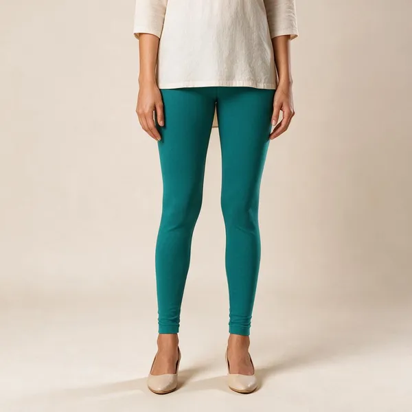 Rama_Green_Cotton_Lycra_Churidar_Leggings_For_Women