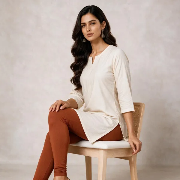 Rust_Cotton_Lycra_Churidar_Leggings_For_Women
