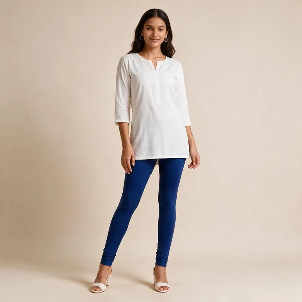 Royal_Blue_Cotton_Lycra_Churidar_Leggings_For_Women