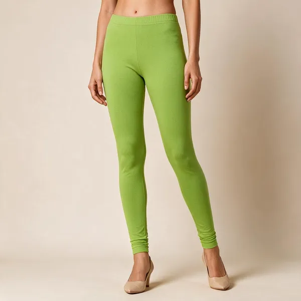 Liril_Green_Cotton_Lycra_Churidar_Leggings_For_Women