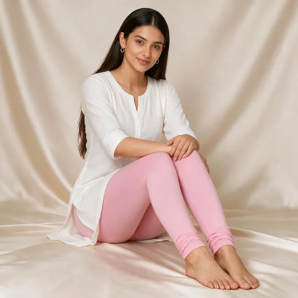 Baby_Pink_Cotton_Lycra_Churidar_Leggings_For_Women