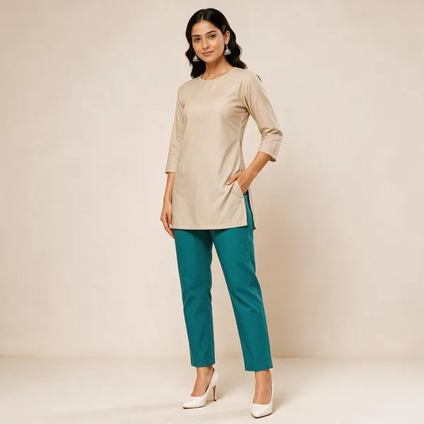 Rama_Green_Premium_Cotton_Straight_Fit_Pants_For_Women