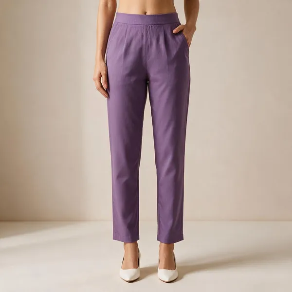 Violet_Premium_Cotton_Lycra_Straight_Fit_Pants_For_Women