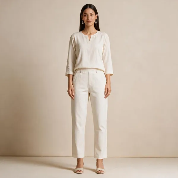 Off_White_Red_Premium_Cotton_Straight_Kurta_Pant_For_Women