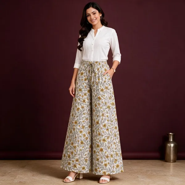 White_Pure_Cotton_Flared_Palazzo_For_Women