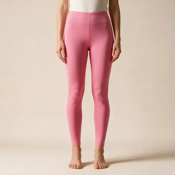 Pink_Cotton_Lycra_Ankle_Length_Leggings_For_Women