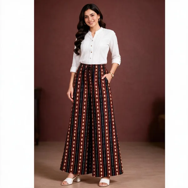 Maroon_Pure_Cotton_Flared_Palazzo_For_Women