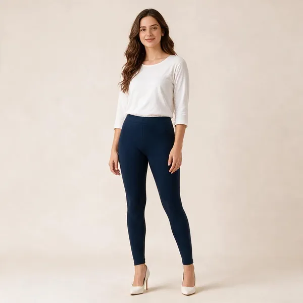 Navy_Blue_Cotton_Lycra_Ankle_Length_Leggings_For_Women