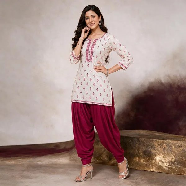 Magenta_Pure_Cotton_Patiala_Salwar_Pant_For_Women