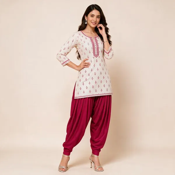 Magenta_Pure_Cotton_Patiala_Salwar_Pant_For_Women