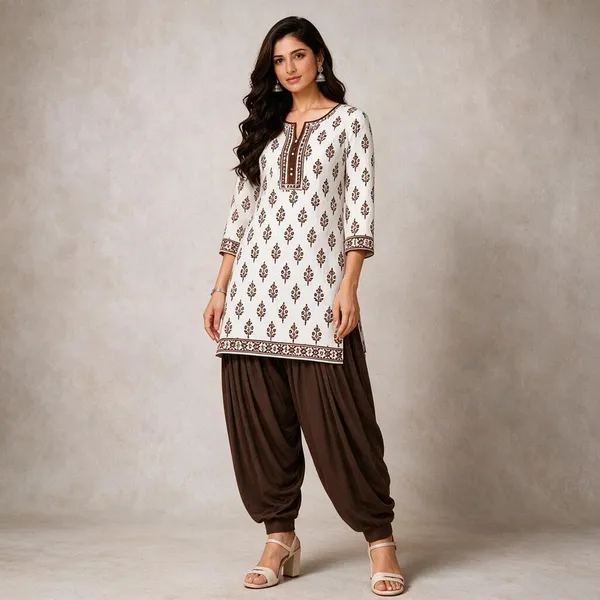 Coffee_Pure_Cotton_Patiala_Salwar_Pant_For_Women