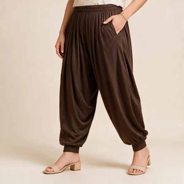 Coffee_Pure_Cotton_Patiala_Salwar_Pant_For_Women