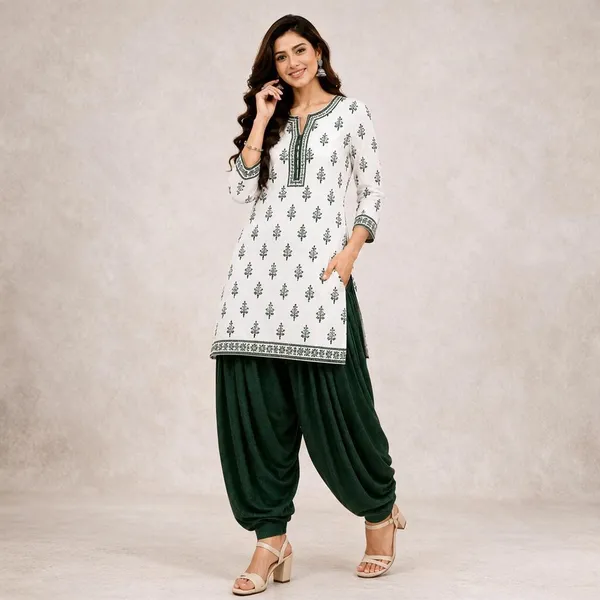 Bottle_Green_Pure_Cotton_Patiala_Salwar_Pant_For_Women