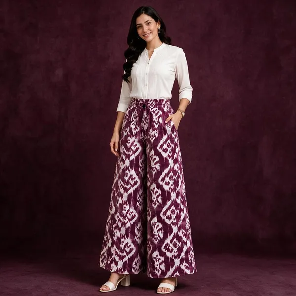 Purple_Pure_Cotton_Flared_Palazzo_For_Women