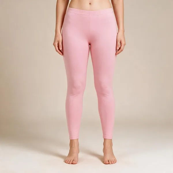 Pink_Cotton_Lycra_Ankle_Length_Leggings_For_Women