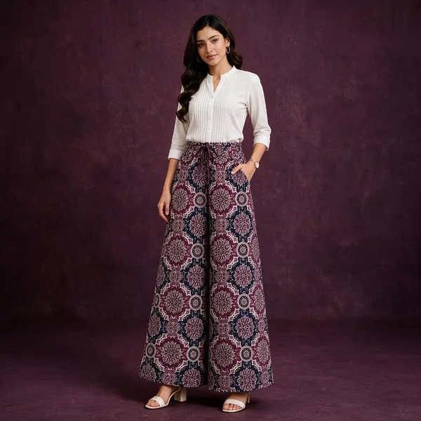 Purple_Pure_Cotton_Flared_Palazzo_For_Women