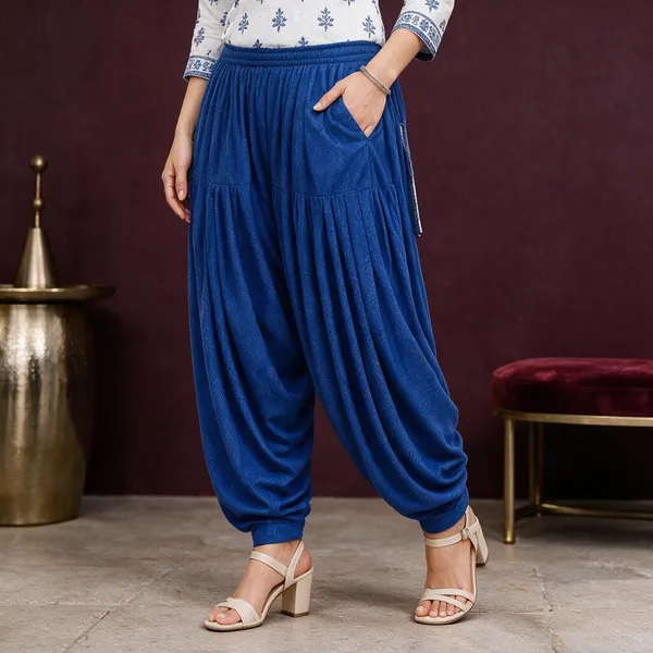 Royal_Blue_Pure_Cotton_Patiala_Salwar_Pant_For_Women