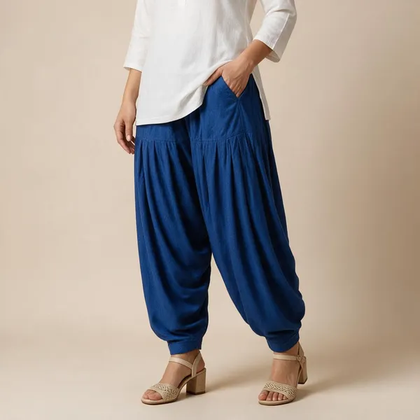 Royal_Blue_Pure_Cotton_Patiala_Salwar_Pant_For_Women