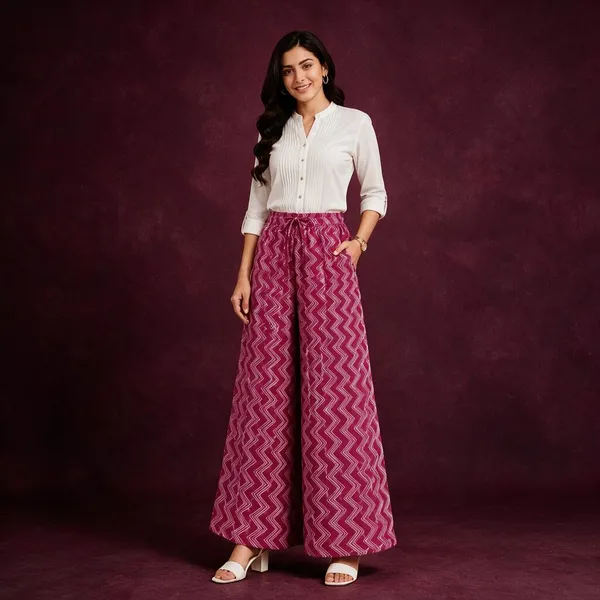 Pink_Pure_Cotton_Flared_Palazzo_For_Women