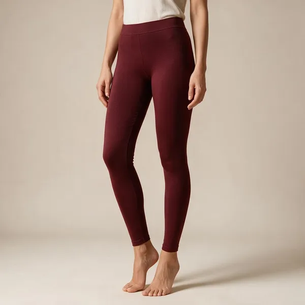 Maroon_Cotton_Lycra_Ankle_Length_Leggings_For_Women
