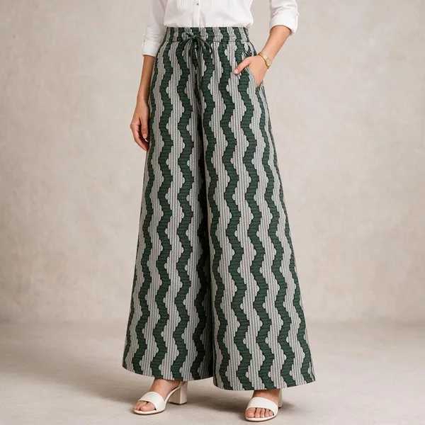 Green_Pure_Cotton_Flared_Palazzo_For_Women