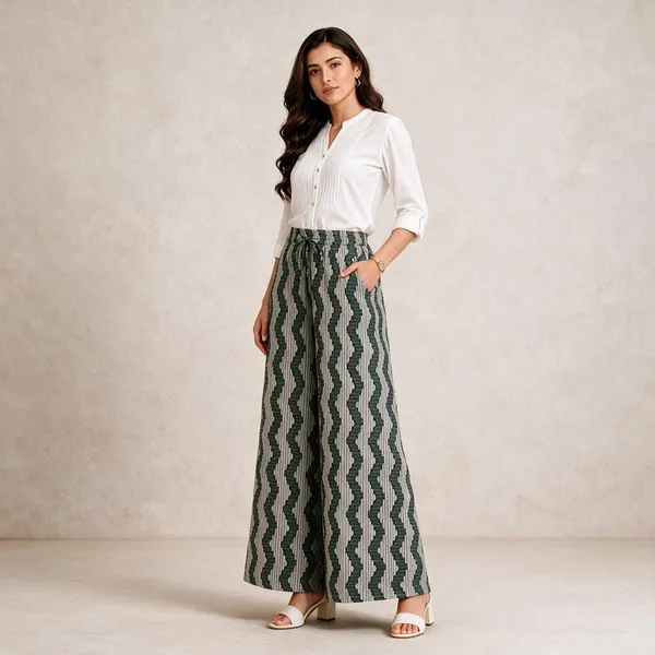 Green_Pure_Cotton_Flared_Palazzo_For_Women