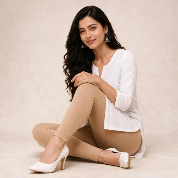 Deep_Skin_Cotton_Lycra_Ankle_Length_Leggings_For_Women