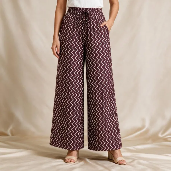 Maroon_Pure_Cotton_Flared_Palazzo_For_Women