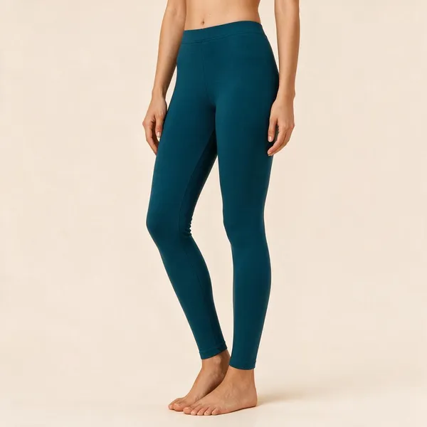 Peacock_Blue_Cotton_Lycra_Ankle_Length_Leggings_For_Women