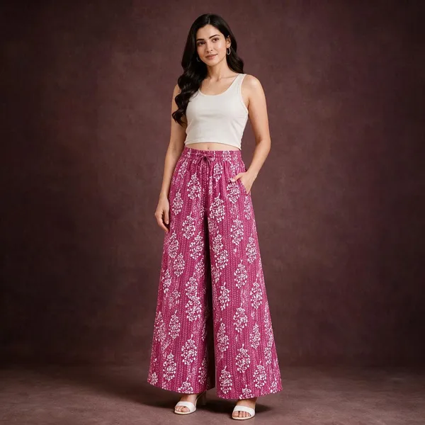 Pink_Pure_Cotton_Flared_Palazzo_For_Women