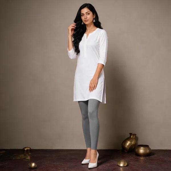 Grey_Cotton_Lycra_Ankle_Length_Leggings_For_Women