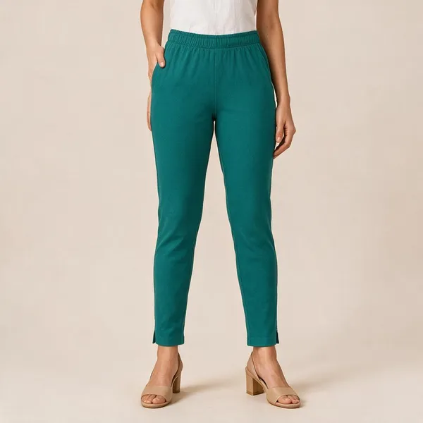 Rama_Green_Cotton_Lycra_Relaxed_Fit_Kurti_Pant_For_Women