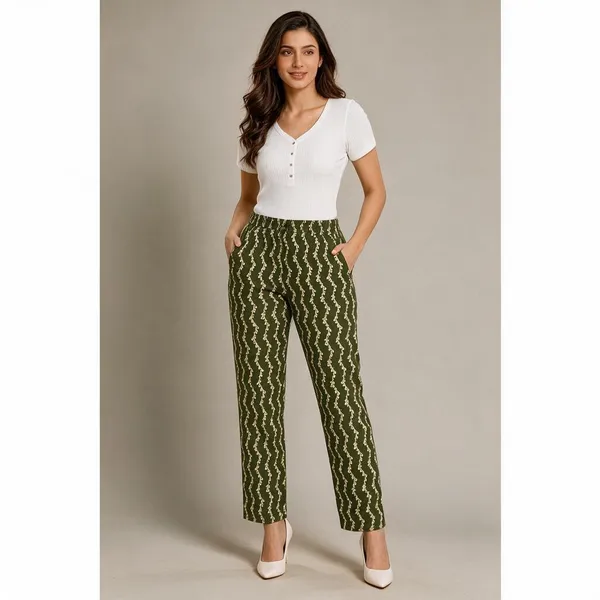 Green_Premium_Cotton_Lycra_Straight_Fit_Pants_For_Women