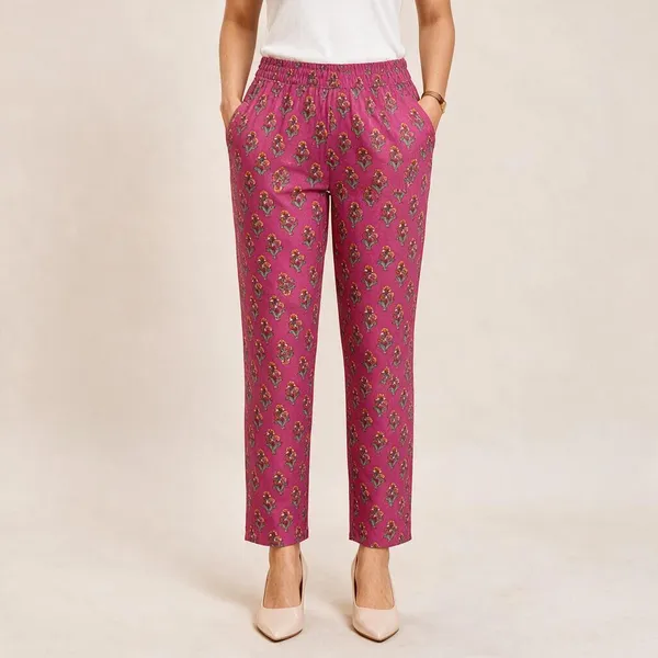 Pink_Premium_Cotton_Lycra_Straight_Fit_Pants_For_Women