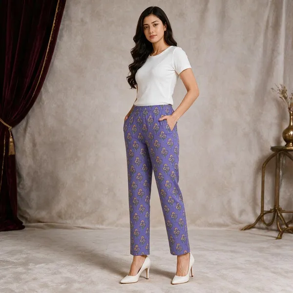Purple_Printed_Pure_Cotton_Printed_Straight_Fit_Pants_For_Women