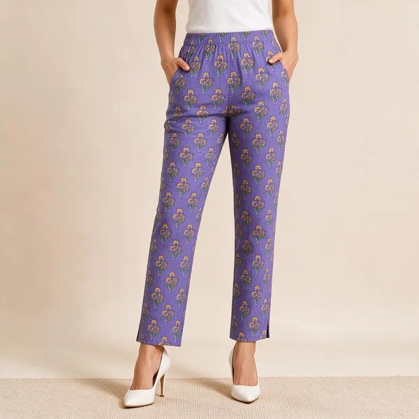 Purple_Printed_Pure_Cotton_Printed_Straight_Fit_Pants_For_Women