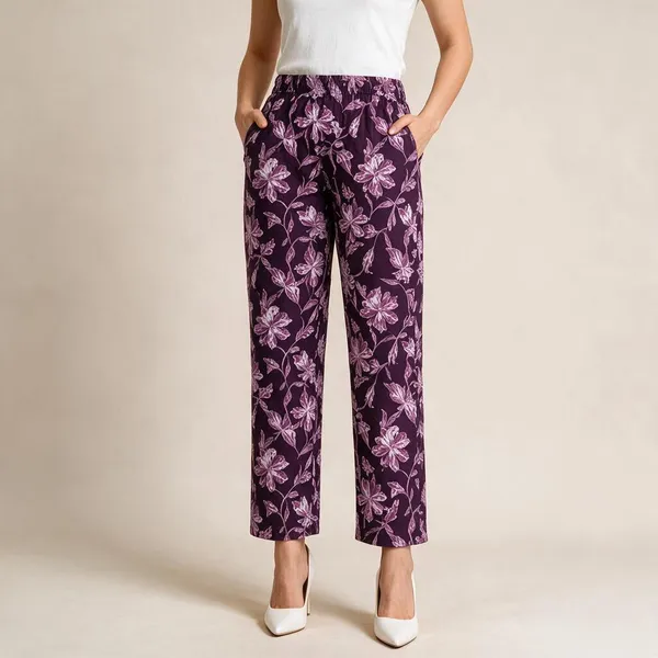Purple_Printed_Pure_Cotton_Printed_Straight_Fit_Pants_For_Women